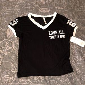 Black and white T-shirt